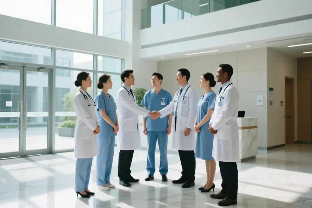 State health agency partners reviewing programme documentation together
